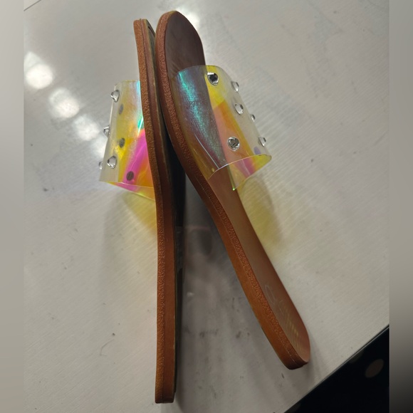 Bakers flat iridescent sandals with rhinestones size 7 - Picture 5 of 5